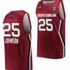 Raven Johnson Jersey South Carolina Gamecocks College Basketball Wine #25