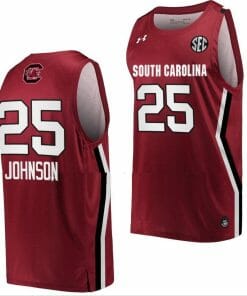 Raven Johnson Jersey South Carolina Gamecocks College Basketball Wine #25