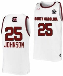 Raven Johnson Jersey South Carolina Gamecocks College Basketball White #25