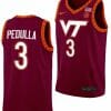 Sean Pedulla Jersey Virginia Tech Hokies College Basketball Swingman Maroon #3