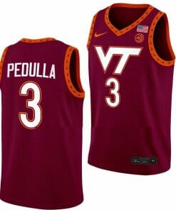 Sean Pedulla Jersey Virginia Tech Hokies College Basketball Swingman Maroon #3