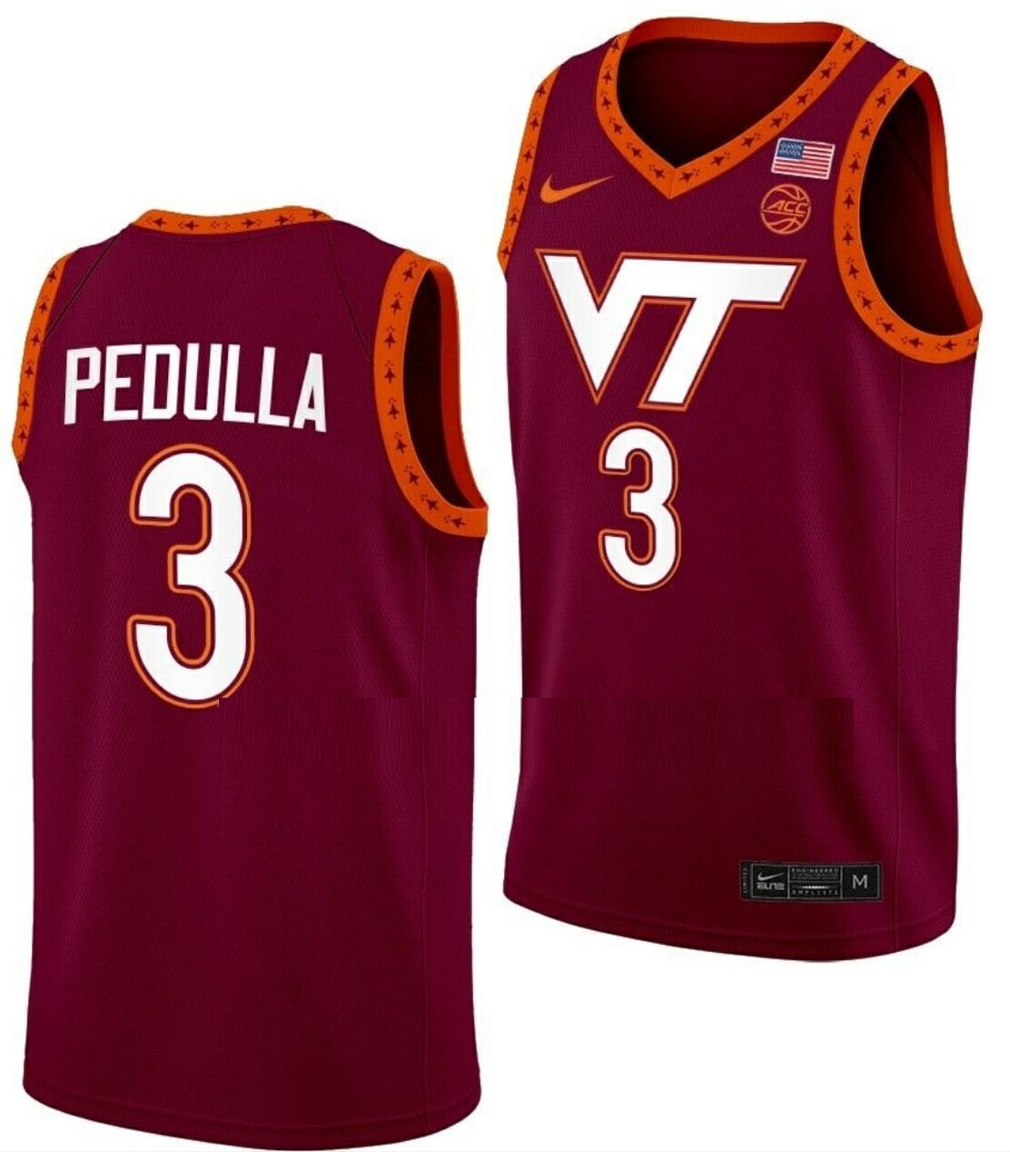 Sean Pedulla Jersey Virginia Tech Hokies College Basketball Swingman Maroon #3 1 Sean Pedulla Jersey Virginia Tech Hokies College Basketball Swingman Maroon #3