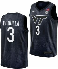 Sean Pedulla Jersey Virginia Tech Hokies College Basketball Swingman Black #3
