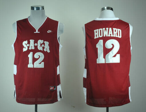 SACA High School #12 Dwight Howard NCAA Basketball Red