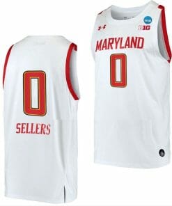 Shyanne Sellers Jersey Maryland Terrapins College Basketball 2023 NCAA March Madness White #0