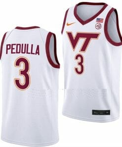 Sean Pedulla Jersey Virginia Tech Hokies College Basketball Swingman White #3