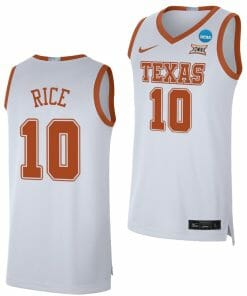 Sir Jabari Rice Jersey Texas Longhorns College Basketball 2023 NCAA March Madness White #12