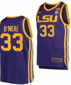 Shaquille O'Neal Jersey LSU Tigers College Basketball Purple #33