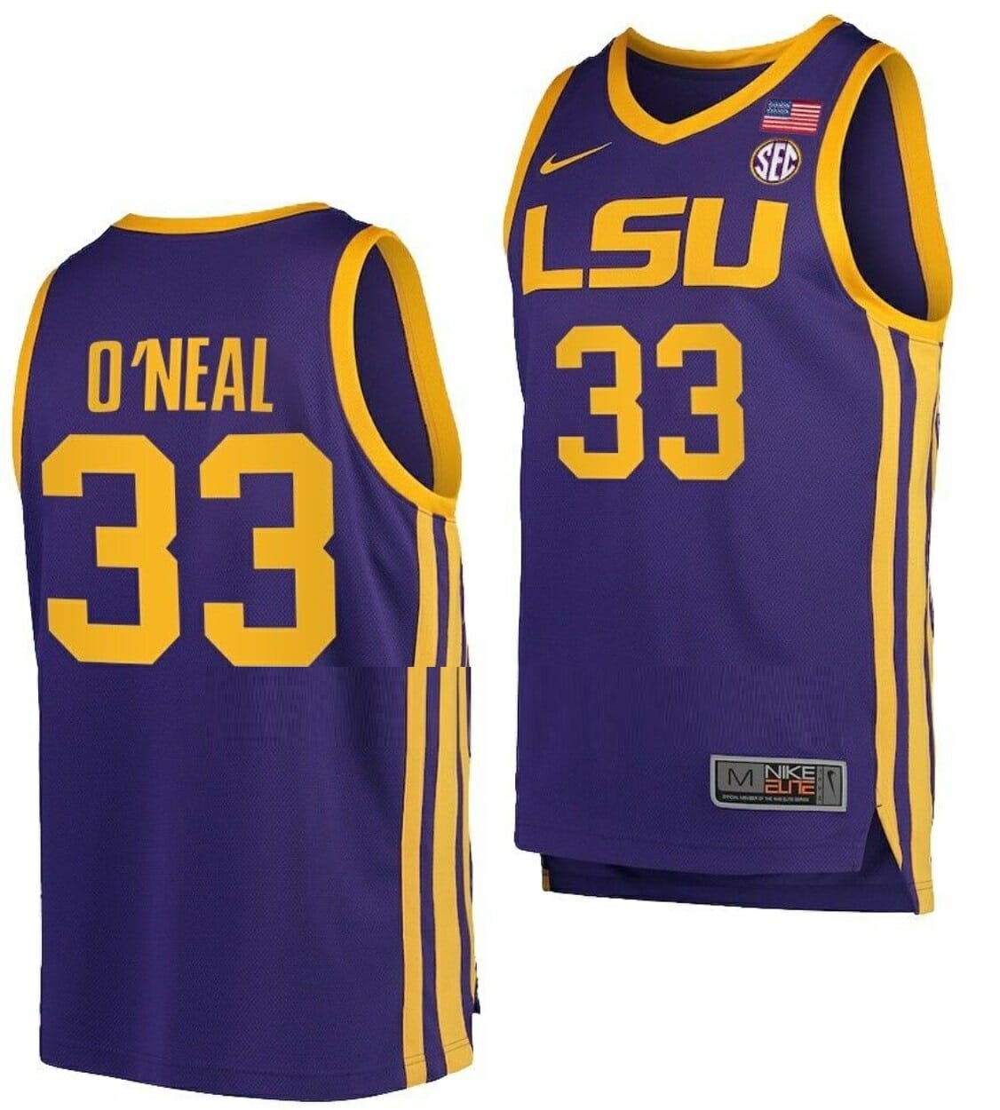 Shaquille O'Neal Jersey LSU Tigers College Basketball Purple #33 1 Shaquille O'Neal Jersey LSU Tigers College Basketball Purple #33