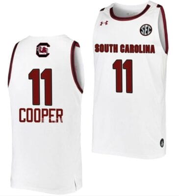Talaysia Cooper Jersey South Carolina Gamecocks College Basketball White #11