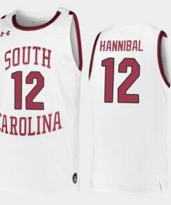 Trae Hannibal Jersey South Carolina Gamecocks College Basketball White Replica #12