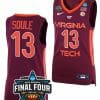 Taylor Soule Jersey Virginia Tech Hokies College Basketball 2023 NCAA Final Four Maroon #13 3 Taylor Soule Jersey Virginia Tech Hokies College Basketball 2023 NCAA Final Four Maroon #13