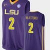 Trendon Watford Jersey LSU Tigers College Basketball SEC Purple Replica #2