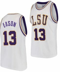 Tari Eason Jersey LSU Tigers College Basketball White #13