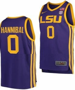 Trae Hannibal Jersey LSU Tigers College Basketball Purple #0