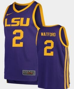 Trendon Watford Jersey LSU Tigers College Basketball Purple Replica #2