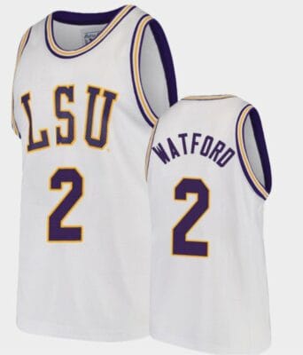Trendon Watford Jersey LSU Tigers College Basketball White Replica #2 8 Trendon Watford Jersey LSU Tigers College Basketball White Replica #2