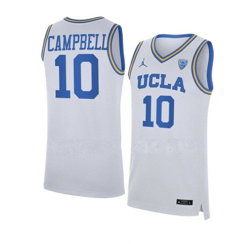 Tyger Campbell Jersey #10 UCLA Bruins NCAA College Basketball White