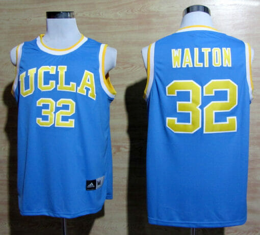 UCLA Bruins #32 Bill Walton NCAA Basketball Jersey Yellow Blue