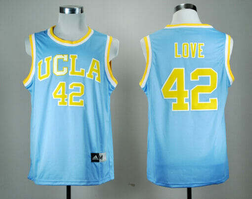 UCLA Bruins #42 Kevin Love NCAA Basketball Jersey Blue
