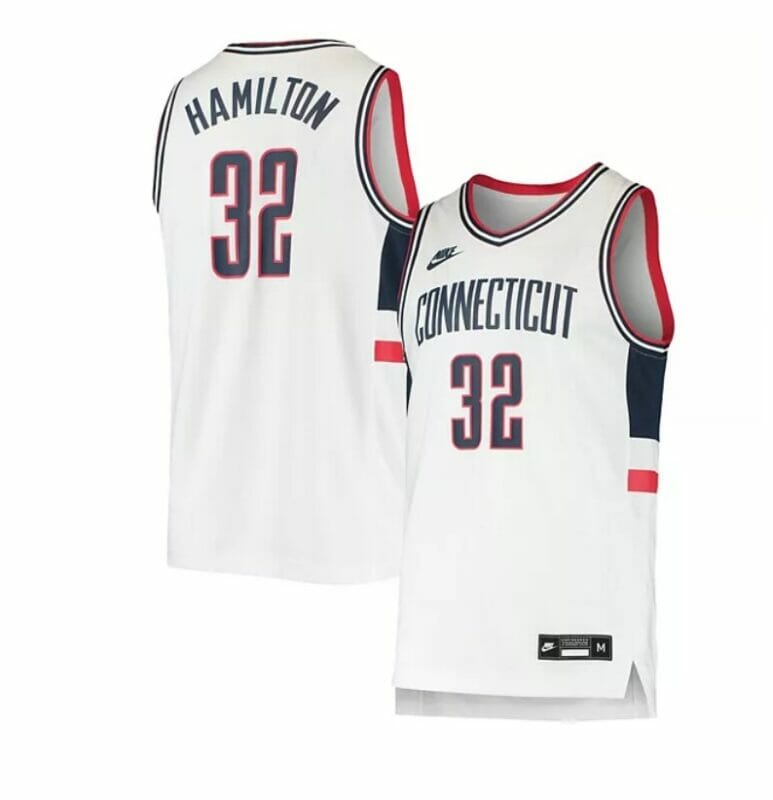 UConn Huskies #32 Richard Hamiltoon Jersey NCAA College Basketball Jerseys White