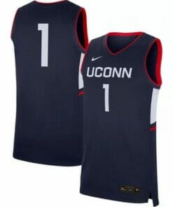 UConn Huskies No Name Jersey #1 NCAA College Basketball Away Navy
