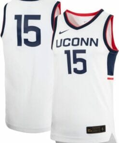 UConn Huskies No Name Jersey #15 NCAA College Basketball White