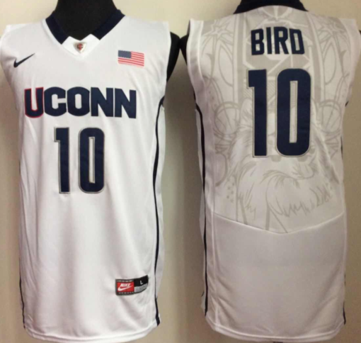 Uconn Huskies #10 Sue Bird NCAA Basketball Jersey White