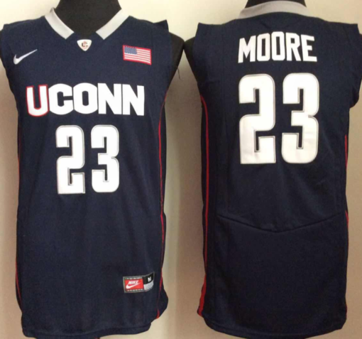 Uconn Huskies #23 Maya Moore NCAA Basketball Jersey Blue