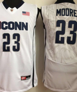 Uconn Huskies #23 Maya Moore NCAA Basketball Jersey White