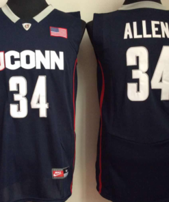 Uconn Huskies #34 Ray Allen NCAA Basketball Jersey Blue