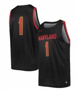 Under Armour No Name Jersey #1 Maryland Terrapins College Replica Basketball Black