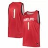 Under Armour No Name Jersey #1 Maryland Terrapins College Replica Basketball Red