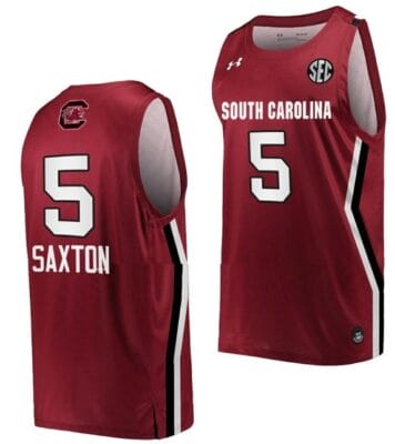 Victaria Saxton Jersey South Carolina Gamecocks College Basketball Wine #5