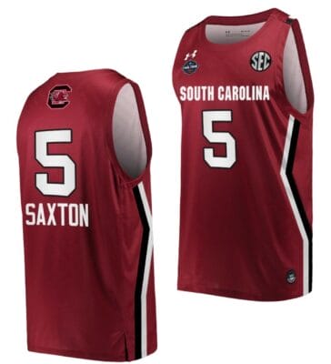 Victaria Saxton Jersey South Carolina Gamecocks College Basketball 2022 March Madness Final Four Wine #5