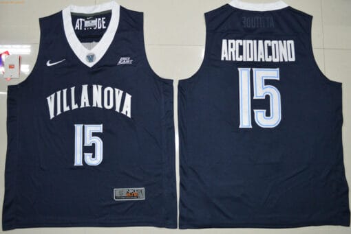 Villanova Wildcats #15 Ryan Archdeacon NCAA Basketball Jersey Navy