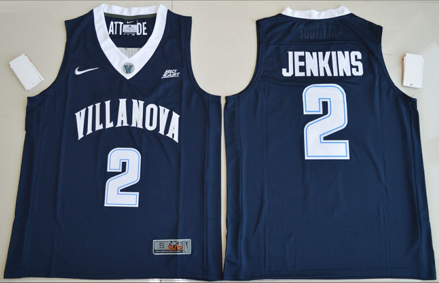 Villanova Wildcats #2 Kris Jenkins NCAA Basketball Jersey Dark Blue 1 Villanova Wildcats #2 Kris Jenkins NCAA Basketball Jersey Dark Blue