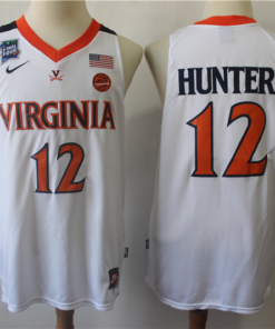 Virginia Cavaliers #12 DeAndre Hunter NCAA Basketball Jersey White