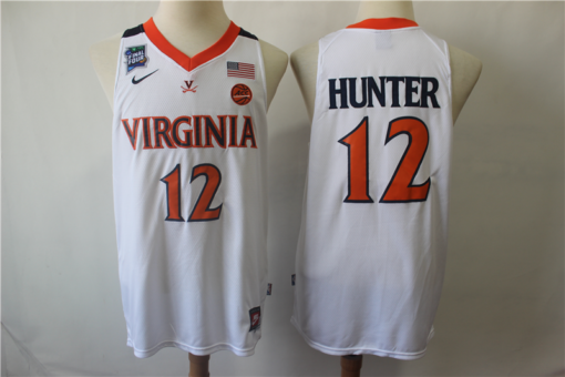 Virginia Cavaliers #12 DeAndre Hunter NCAA Basketball Jersey White