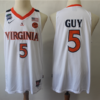 Virginia Cavaliers #5 Kyle Guy NCAA Basketball Jersey White
