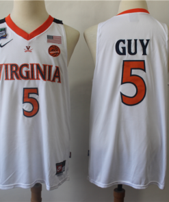 Virginia Cavaliers #5 Kyle Guy NCAA Basketball Jersey White