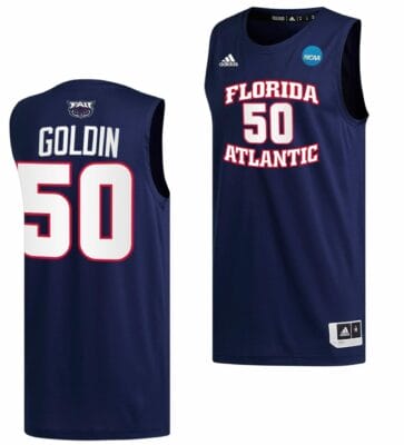 Vladislav Goldin Jersey FAU Owls College Basketball 2023 NCAA March Madness Navy #50