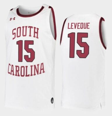 Wildens Leveque Jersey South Carolina Gamecocks College Basketball White Replica #15