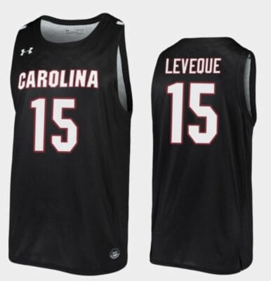 Wildens Leveque Jersey South Carolina Gamecocks College Basketball Black Replica #15 8 Wildens Leveque Jersey South Carolina Gamecocks College Basketball Black Replica #15