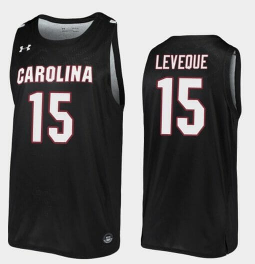 Wildens Leveque Jersey South Carolina Gamecocks College Basketball Black Replica #15