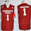Washington State Cougars #1 Klay Thompson NCAA Basketball Jersey Red