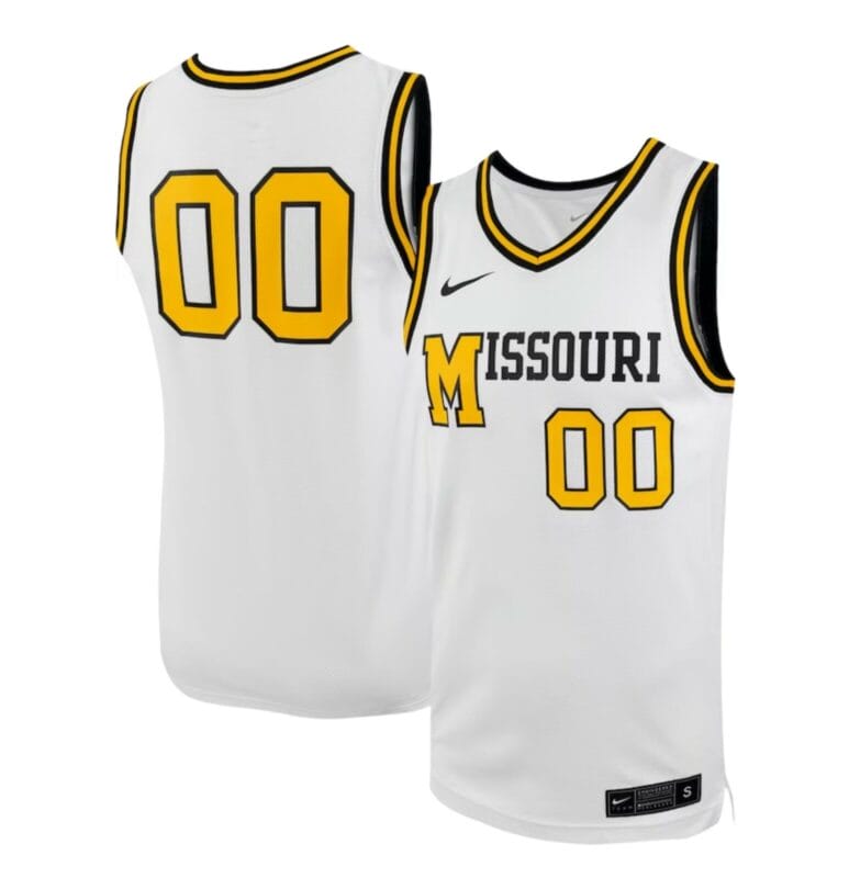 Men's Custom Missouri Tigers Basketball Jersey Name and Number Replica Alternate White