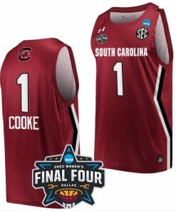 Zia Cooke Jersey South Carolina Gamecocks College Basketball 2023 NCAA Final Four Garnet Garnet #1