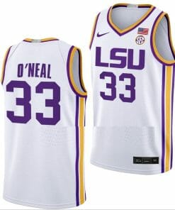 Shaquille O'Neal Jersey LSU Tigers College Basketball Limited White #33