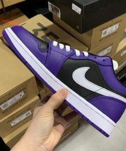 Air Jordan 1 Low Black Purple Toe Grape